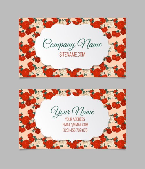 material floral elegant cards business 