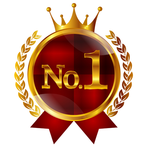 Luxury crown labels with laurel wreath vectors 02