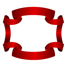 Red ribbon frmae vector Red ribbon frmae vector