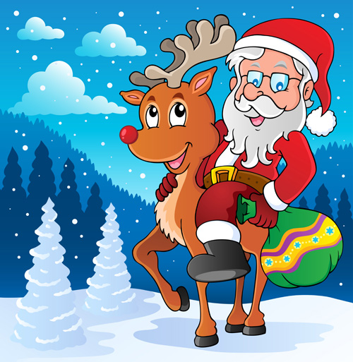 Santa claus cartoon cute vector 02 Santa claus cartoon cute vector 02