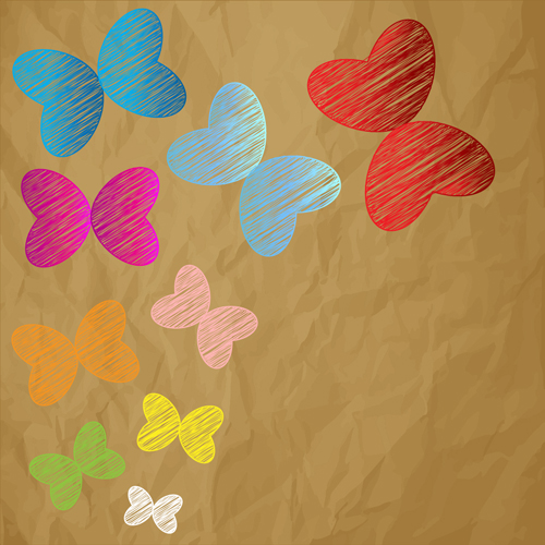 Scribble with brown paper background vector 02 Scribble with brown paper background vector 02