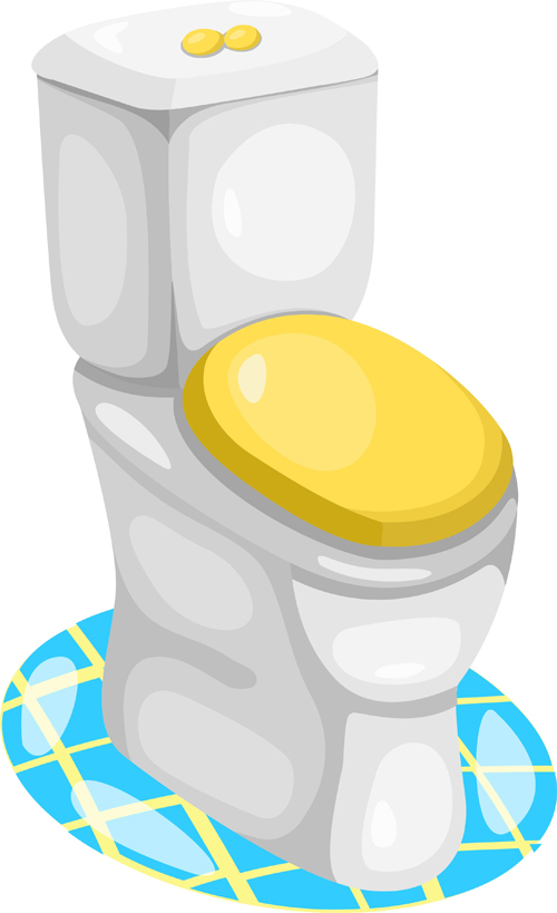 Shiny toilet design vectors 01 Shiny toilet design vectors 01