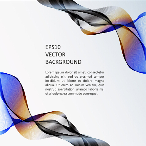 Abstract waves modern background art vectors 14 Abstract waves modern background art vectors 14