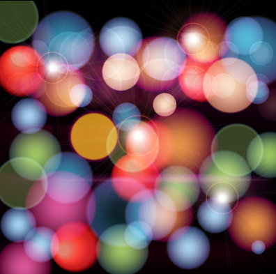 City night colored halation background vector graphics 01