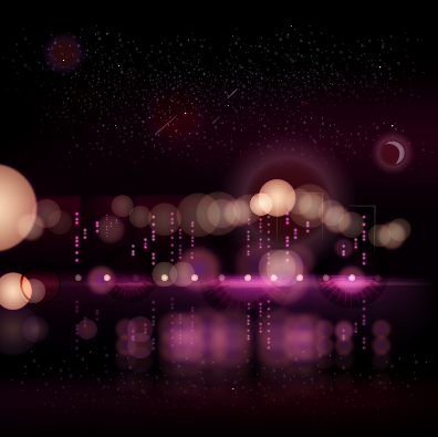 City night colored halation background vector graphics 02 City night colored halation background vector graphics 02