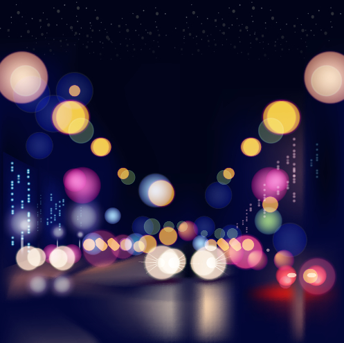 vector graphics night colored city background vector background 