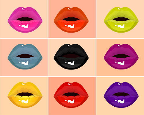 lips design colored 