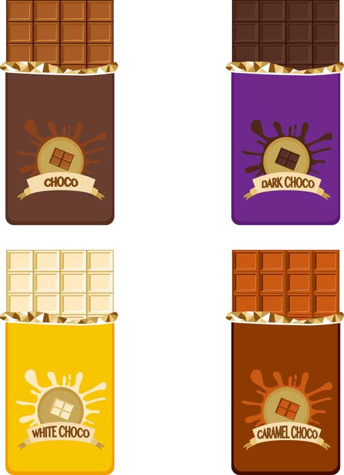 Delicious chocolate bar vector design 05 Delicious chocolate bar vector design 05