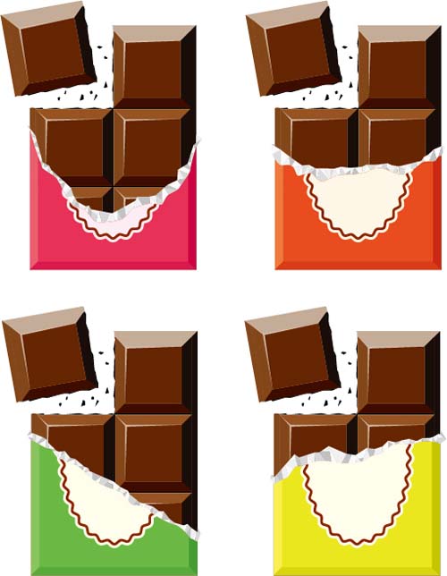 Delicious chocolate bar vector design 08 Delicious chocolate bar vector design 08