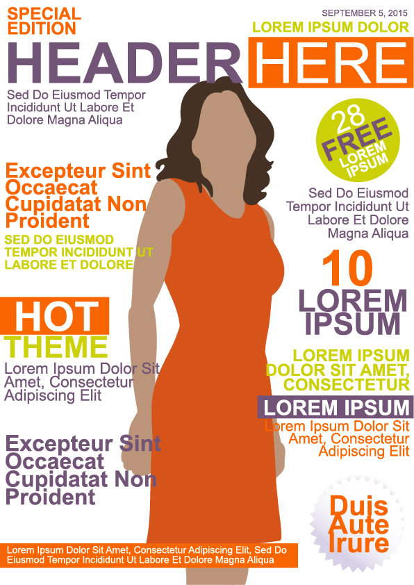 woman material magazine fashion cover 