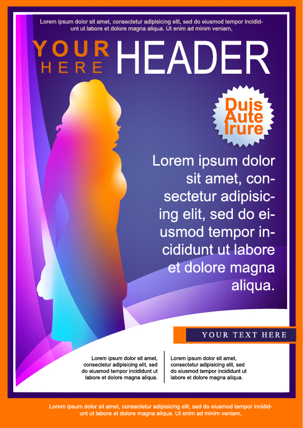 Fashion woman magazine cover vector material 05 Fashion woman magazine cover vector material 05