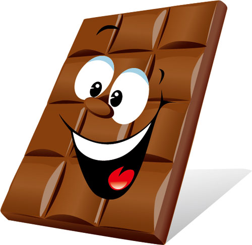 Funny cartoon chocolate vector material 01 Funny cartoon chocolate vector material 01