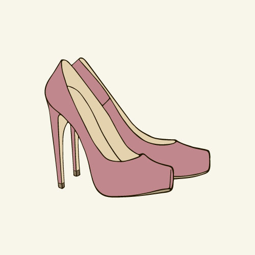 shoes pink High-heeled 