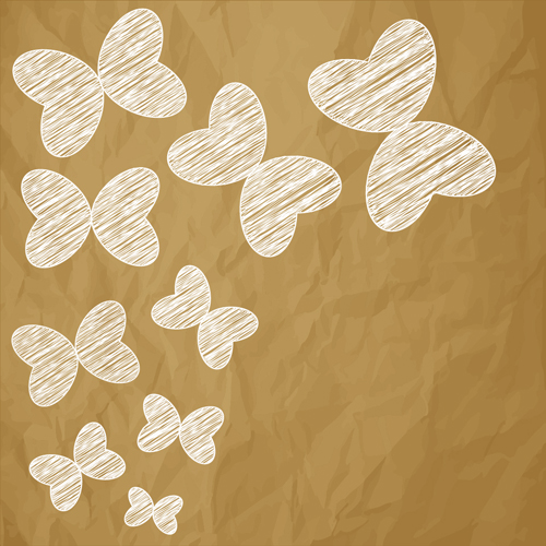 Scribble with brown paper background vector 01 Scribble with brown paper background vector 01