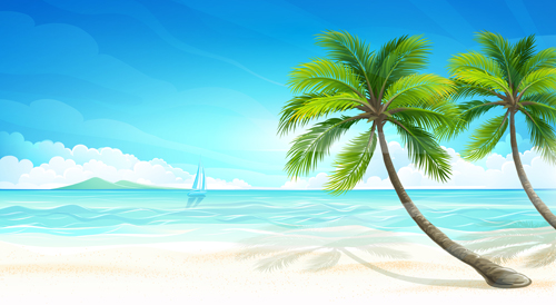 tropical islands holiday background design background 