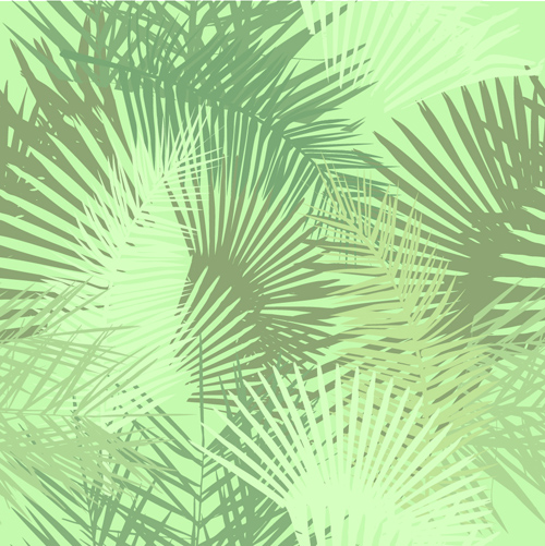 Tropical plant leaves seamless pattern vector 01 Tropical plant leaves seamless pattern vector 01