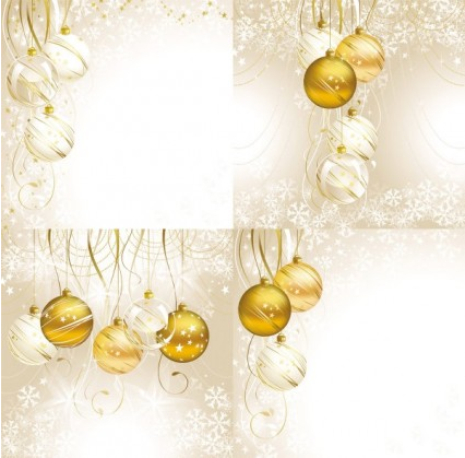 christmas golden baubles vector set christmas golden baubles vector set