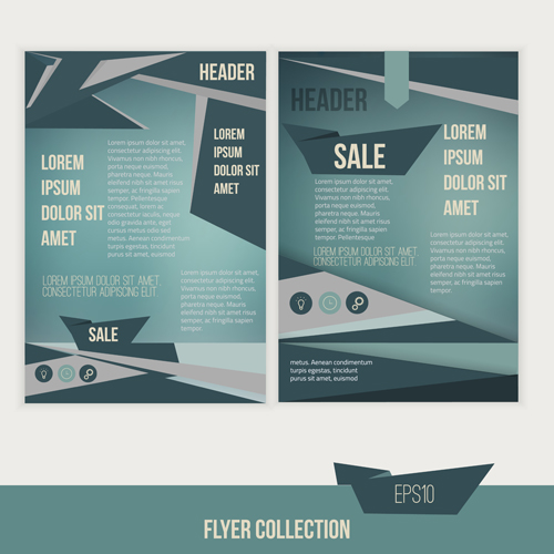 A4 flyer design template vectors material 03