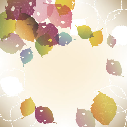 Autumn leaves with blurs vector background 04 Autumn leaves with blurs vector background 04