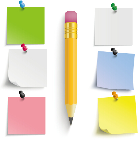 Blank notes paper vector material 03 Blank notes paper vector material 03