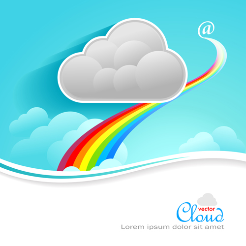 Business social template with cloud backgrounds 03 Business social template with cloud backgrounds 03
