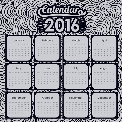 Calendar 2016 with graffiti background vecotr 02 Calendar 2016 with graffiti background vecotr 02