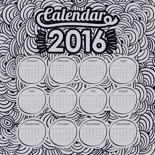 Calendar 2016 with graffiti background vecotr 03 Calendar 2016 with graffiti background vecotr 03