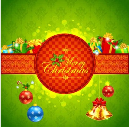 Christmas Green background art vector Christmas Green background art vector