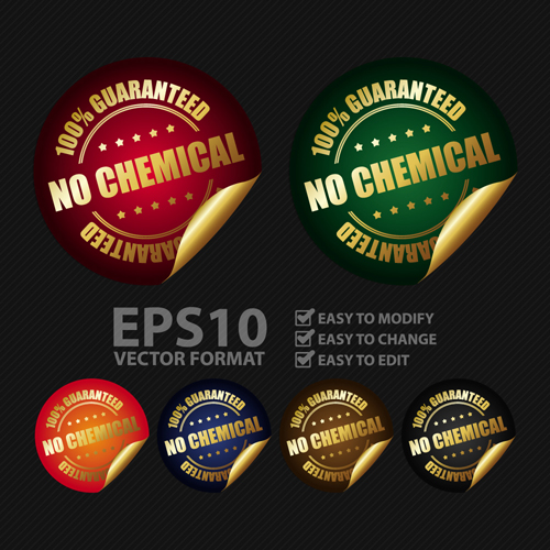 Commodity peeling sticker vectors design 05
