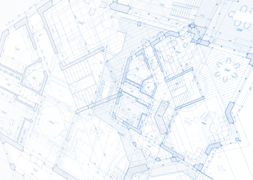 Creative architecture blueprint design vector 03 Creative architecture blueprint design vector 03