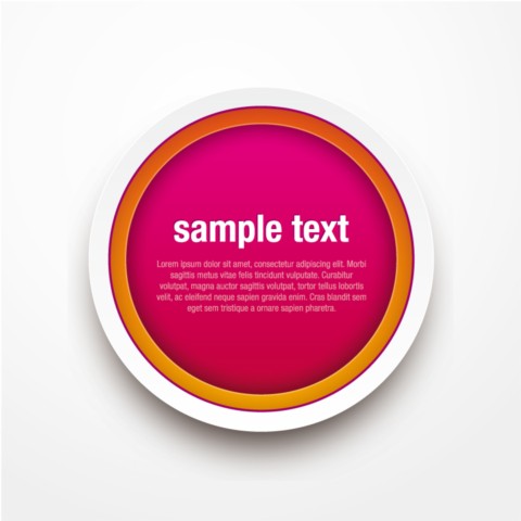 Creative color button background set vector