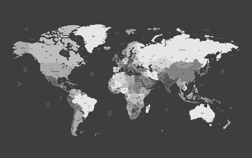 Dark world map vector material Dark world map vector material