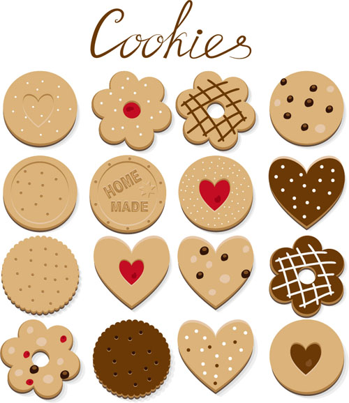 Delicious cookies vectors design 02 Delicious cookies vectors design 02