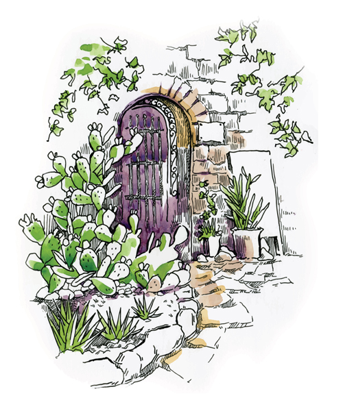 Hand drawn door design vector 01