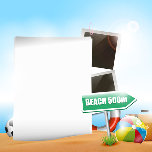 Happy summer holidays elements vector background 05