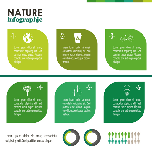 Nature Infographic vectors material 03 Nature Infographic vectors material 03