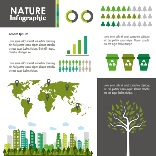 Nature Infographic vectors material 06 Nature Infographic vectors material 06