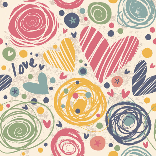 Valentines day heart seamless pattern vectors 02 Valentines day heart seamless pattern vectors 02