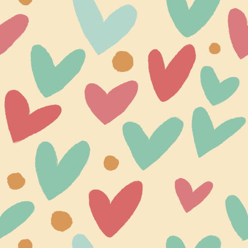 Valentines day heart seamless pattern vectors 13 Valentines day heart seamless pattern vectors 13