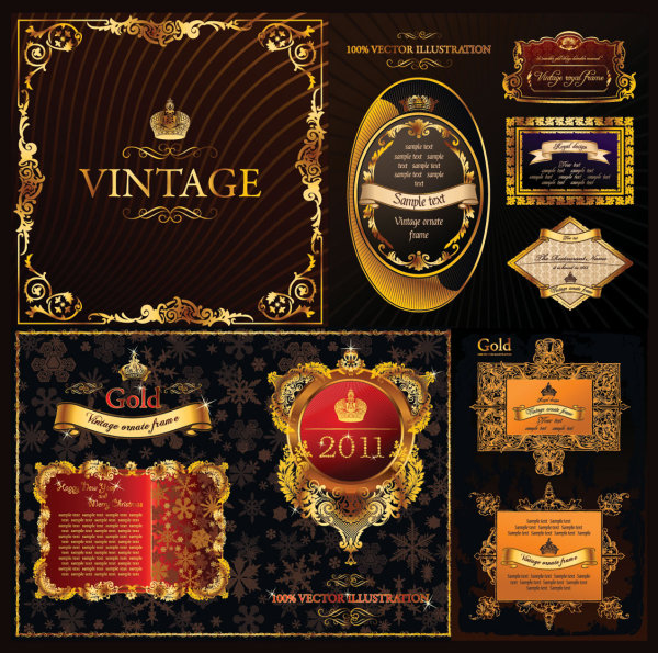 Ornate gorgeous Border vector