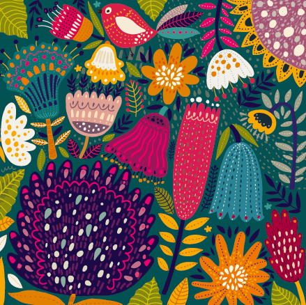spring pattern background pattern cartoon background 