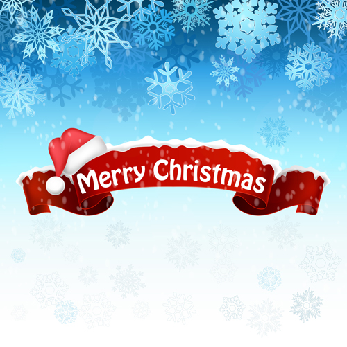 Christmas red ribbon with snowflake background vector 02 Christmas red ribbon with snowflake background vector 02