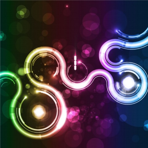 Colorful curve backgrounds vectors