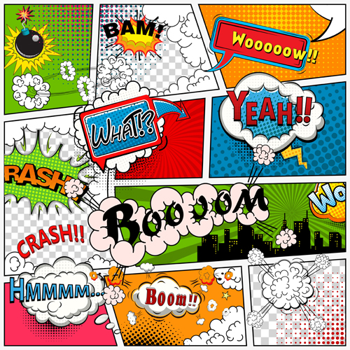 Comic speech bubbles for you text vector 01 Comic speech bubbles for you text vector 01