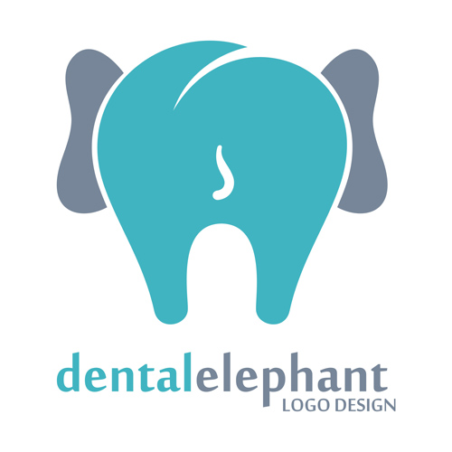 Dental elephant logos vector Dental elephant logos vector