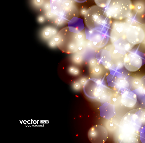 Fantasy colored light dot background vector 04 Fantasy colored light dot background vector 04