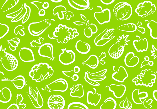 Hand drawn vegetables seamless pattern vector 01 Hand drawn vegetables seamless pattern vector 01
