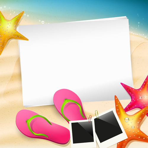 Happy summer holidays elements vector background 01 Happy summer holidays elements vector background 01