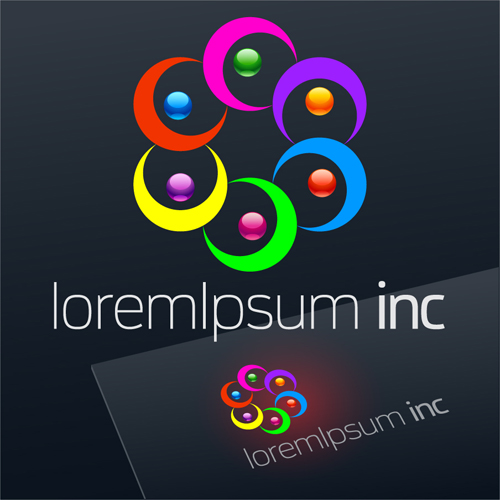 Huge collection of company logos creative vector 03