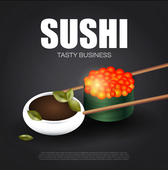 vintage sushi roll poster 